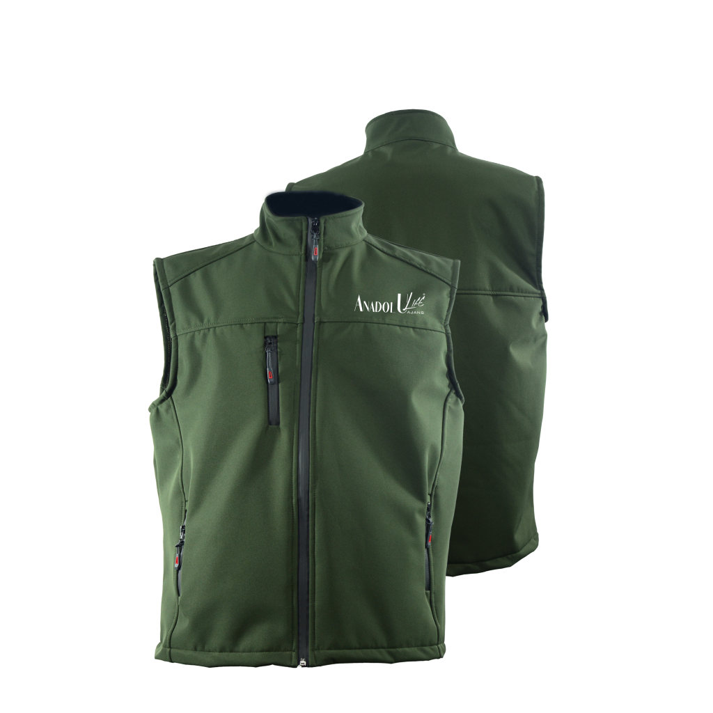 Softshell Yelek Astarsız Yeşil