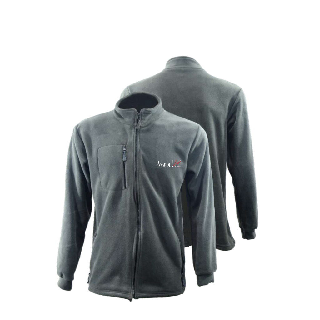 3 Cep Fermuarlı Polar Mont Gri