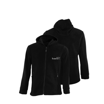 Kapşonlu Polar Mont Siyah