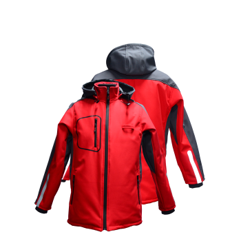 Softshell Mont Kapşonlu Kırmızı