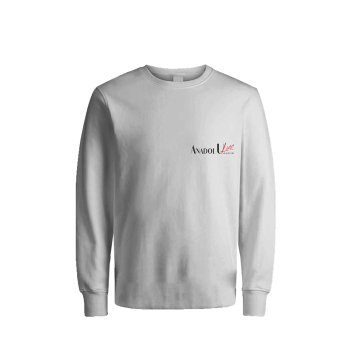 0 Yaka İki İplik Sweat Beyaz