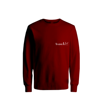 0 Yaka İki İplik Sweat Bordo