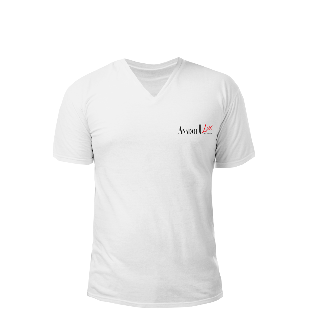 V Yaka T-Shirt Beyaz