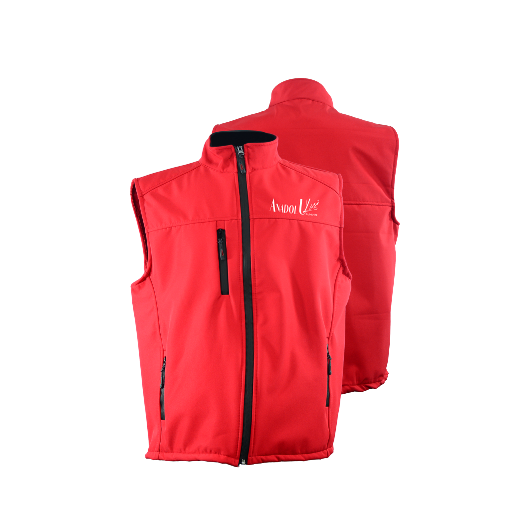 Softshell Yelek Astarsız Kırmızı